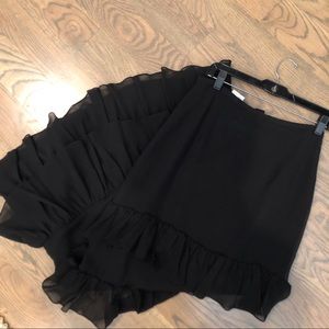 Floor length Kay Unger skirt with ruffles